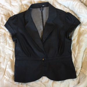H & M denim short sleeve blazer